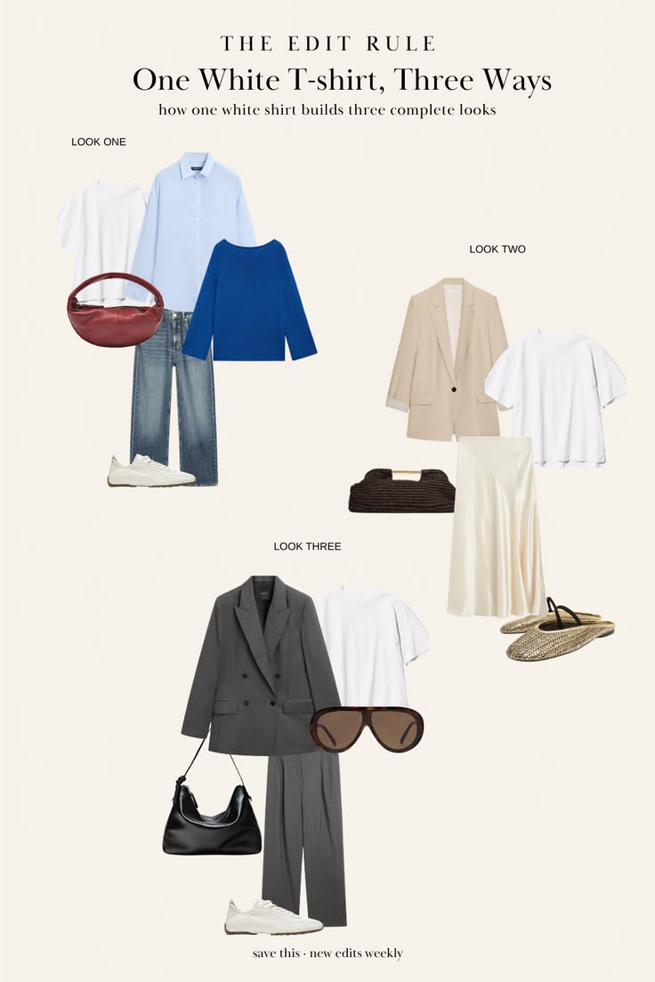 How to style a white shirt three ways, from jeans and a knit to a tailored suit, and what separates a shirt that works from one that hangs there.