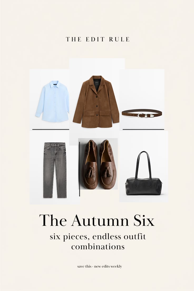 An autumn capsule wardrobe for the UK in six pieces, built for a British September that cannot decide what it is doing.